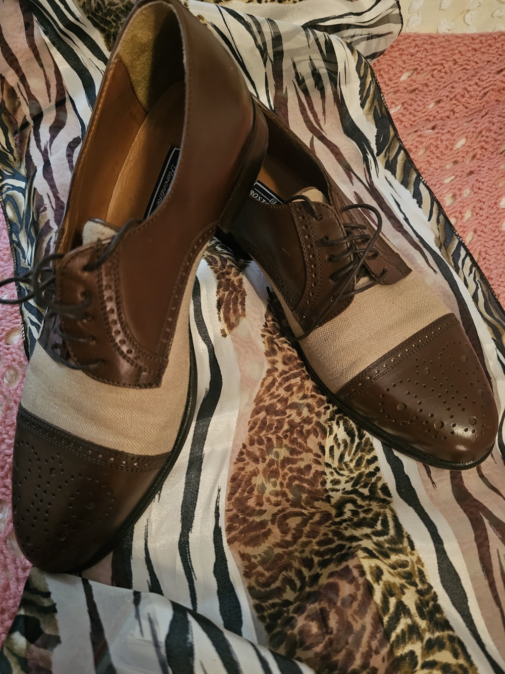 Vintage Bostonian Florentine Two-tone Spectator Shoes 8.5 M E U C